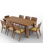 Comet-192 and Hibiscus-199 (8 Chair and 1 Wooden Table with Top) - Image 2